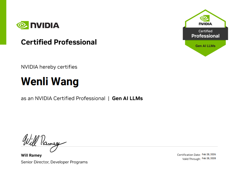 NVIDIA Certified Professional — Generative AI and LLMs